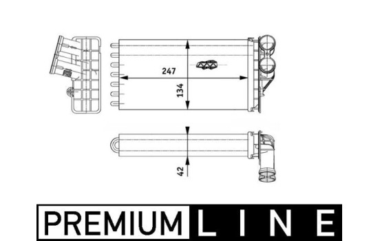 Heat Exchanger, interior heating BEHR *** PREMIUM LINE ***
