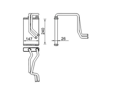 Heat Exchanger, interior heating BEHR