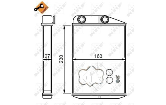 Heat Exchanger, interior heating EASY FIT