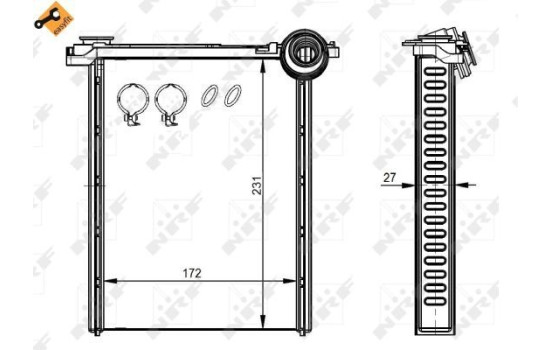 Heat Exchanger, interior heating EASY FIT