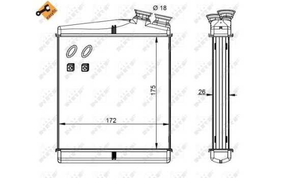 Heat Exchanger, interior heating EASY FIT
