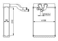 Heat Exchanger, interior heating EASY FIT