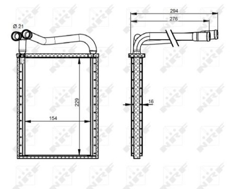 Heat Exchanger, interior heating EASY FIT