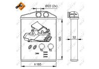 Heat Exchanger, interior heating EASY FIT
