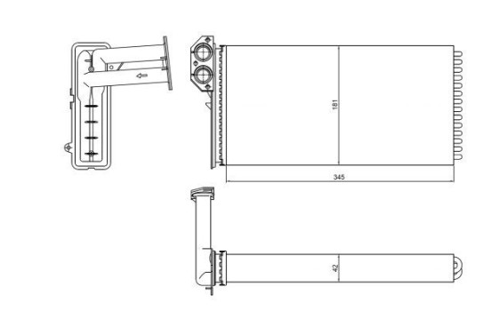 Heat Exchanger, interior heating EASY FIT