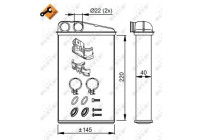 Heat Exchanger, interior heating EASY FIT