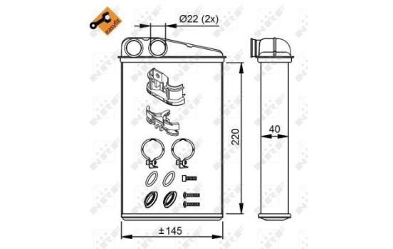 Heat Exchanger, interior heating EASY FIT, Image 5