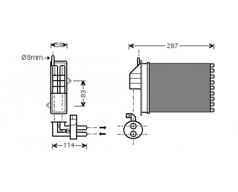 Heat Exchanger, interior heating *** IR PLUS ***