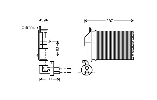 Heat Exchanger, interior heating *** IR PLUS ***
