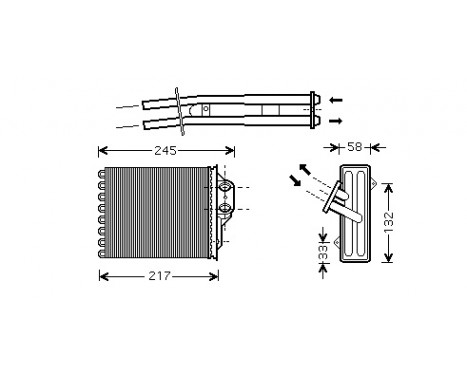 Heat Exchanger, interior heating *** IR PLUS ***