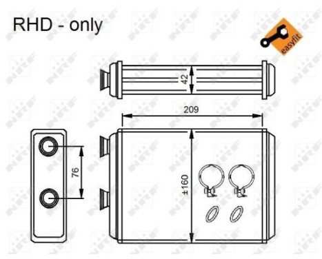 Heater radiator, interior heating EASY FIT, Image 5