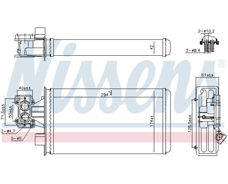 Heater radiator, interior heating