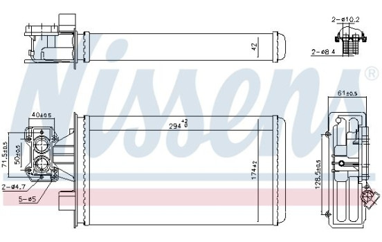 Heater radiator, interior heating