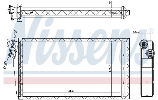 Heater radiator, interior heating