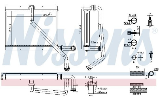 Heater radiator, interior heating