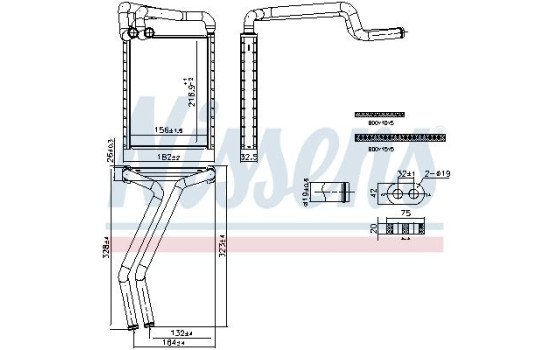Heater radiator, interior heating