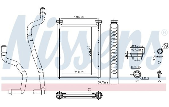 Heater radiator, interior heating