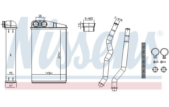 Heater radiator, interior heating
