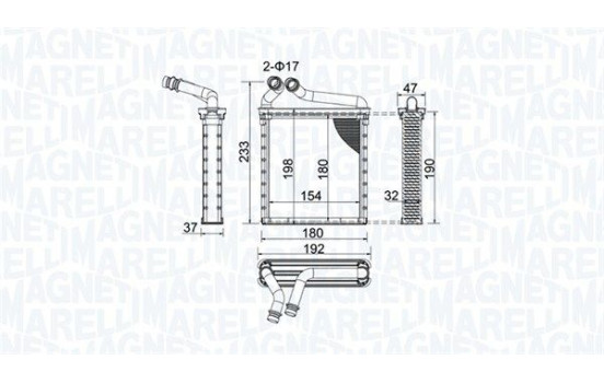 Heater radiator, interior heating