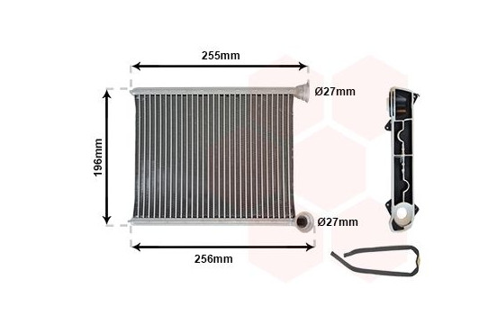 Heater radiator, interior heating