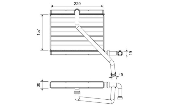 Heater radiator, interior heating