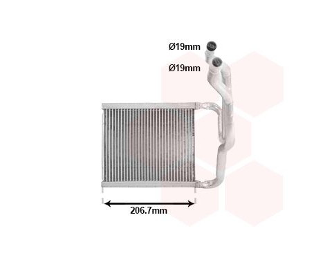 Heater radiator, interior heating