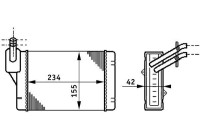 Heater radiator, interior heating