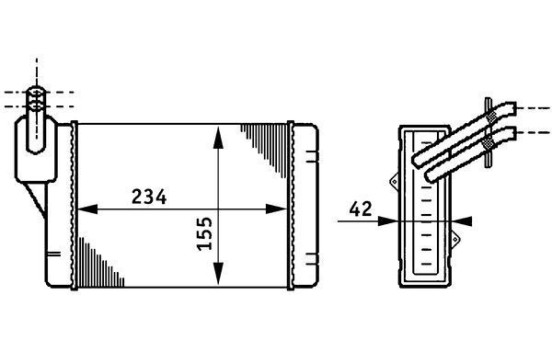 Heater radiator, interior heating