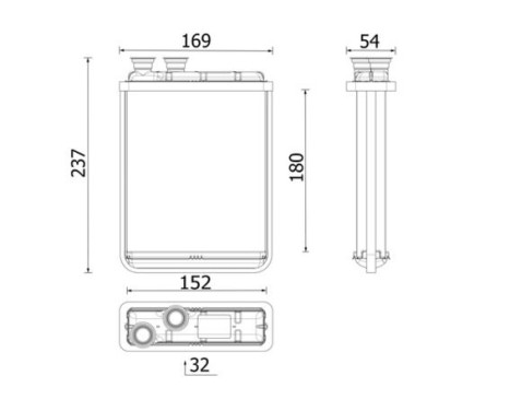 Heater radiator, interior heating