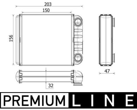 Heater radiator, interior heating