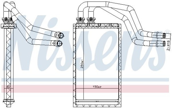Heater radiator, interior heating