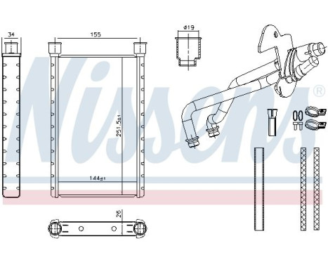 Heater radiator, interior heating