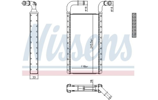 Heater radiator, interior heating