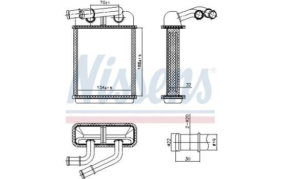 Heater radiator, interior heating