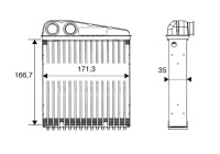 Heater radiator, interior heating