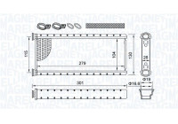 Heater radiator, interior heating