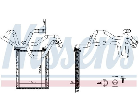Heater radiator, interior heating