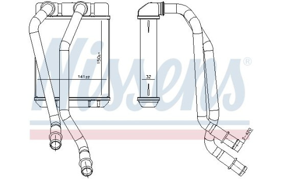 Heater radiator, interior heating