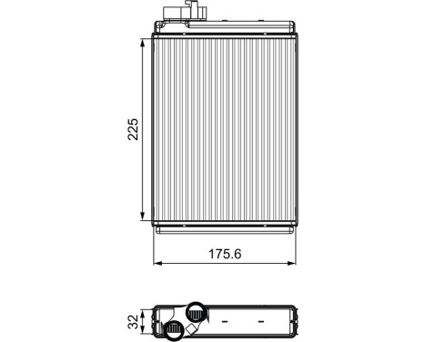 Heater radiator, interior heating