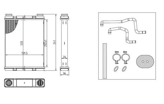 Heater radiator, interior heating, Image 2