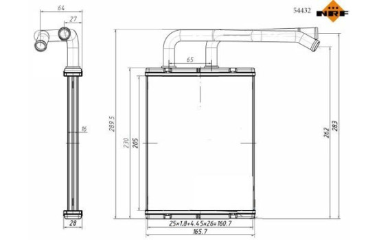 Heater radiator, interior heating