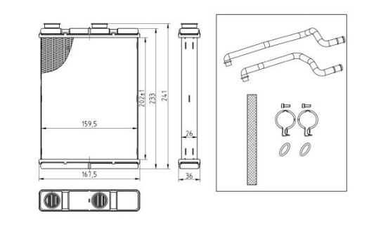 Heater radiator, interior heating, Image 3