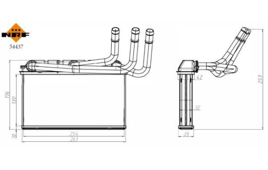 Heater radiator, interior heating