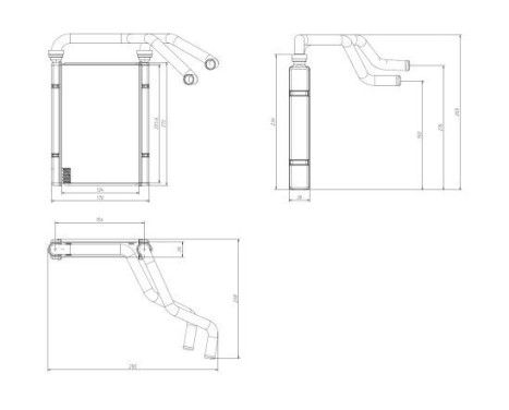 Heater radiator, interior heating