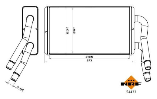 Heater radiator, interior heating