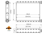 Heater radiator, interior heating