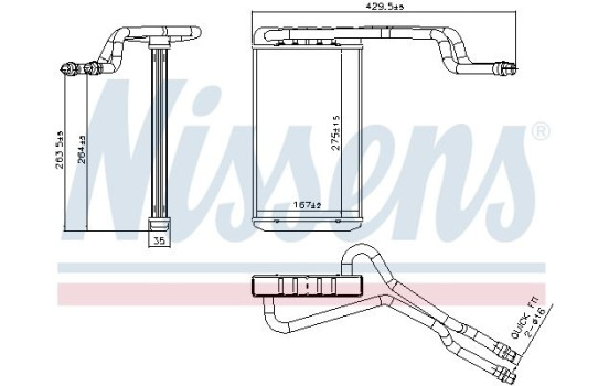 Heater radiator, interior heating