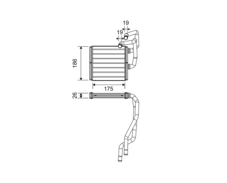Heater radiator, interior heating
