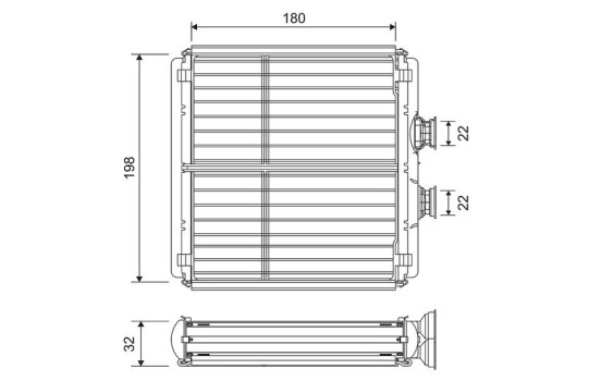 Heater radiator, interior heating