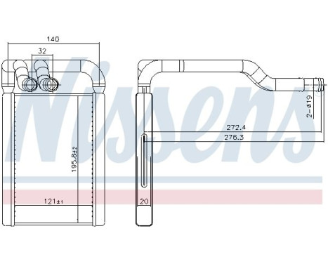 Heater radiator, interior heating